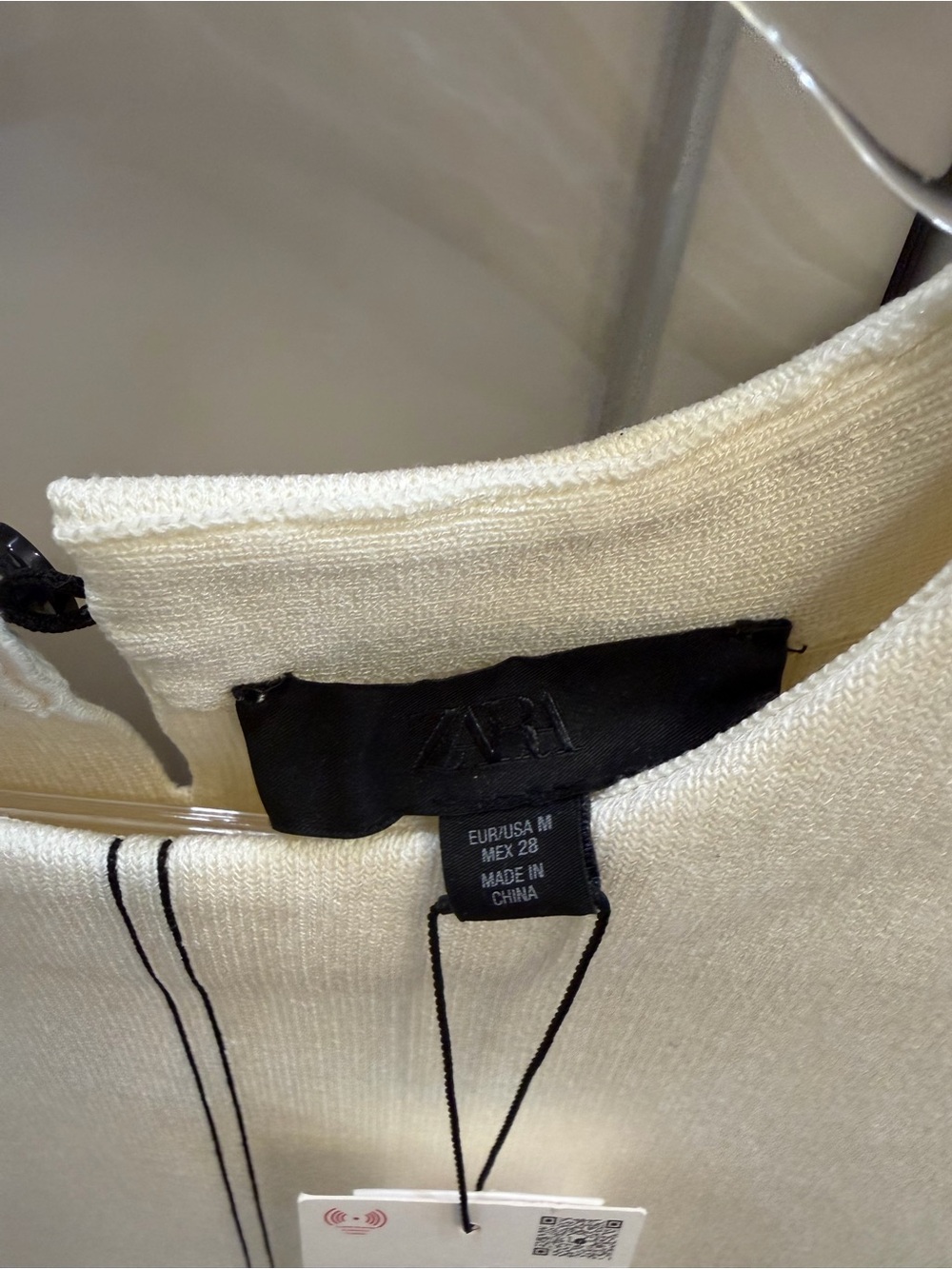 Zara Cream Knit Set with Black Pinstripe Detail - Picture 7 of 7
